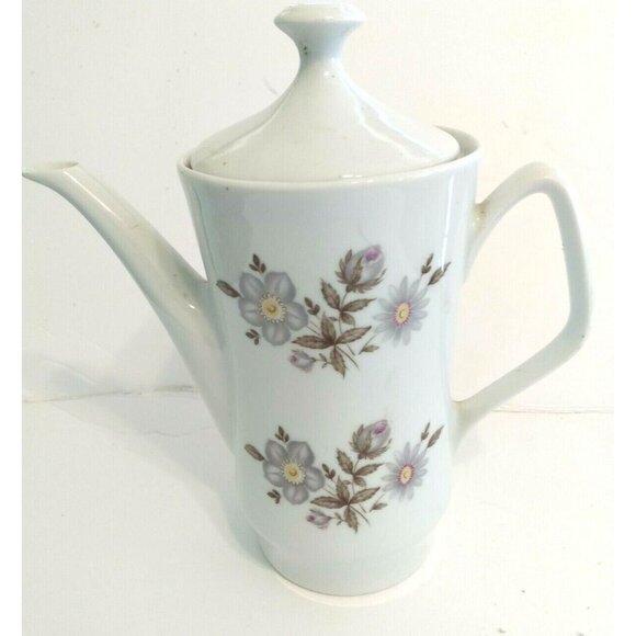Vintage Bavarian Porcelan Tea Pot H.Waldenberg Hand Painted 8 1/2" Tall - Picture 1 of 12